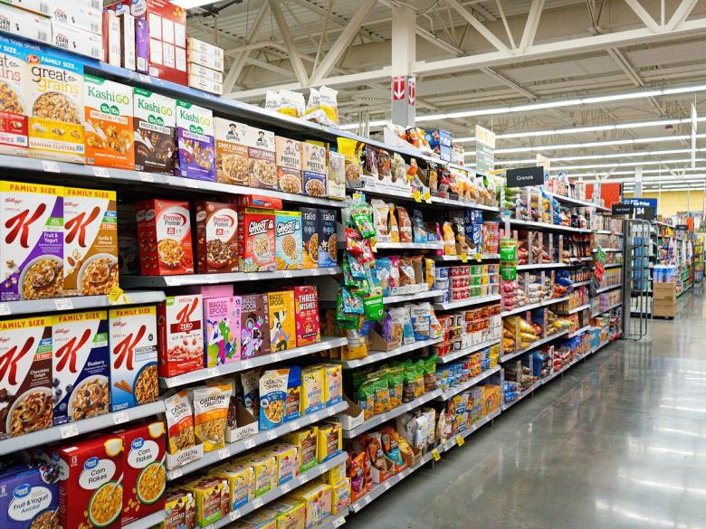 Cereals line the aisles at a Jenks neighborhood Walmart Dec. 18, 2025.