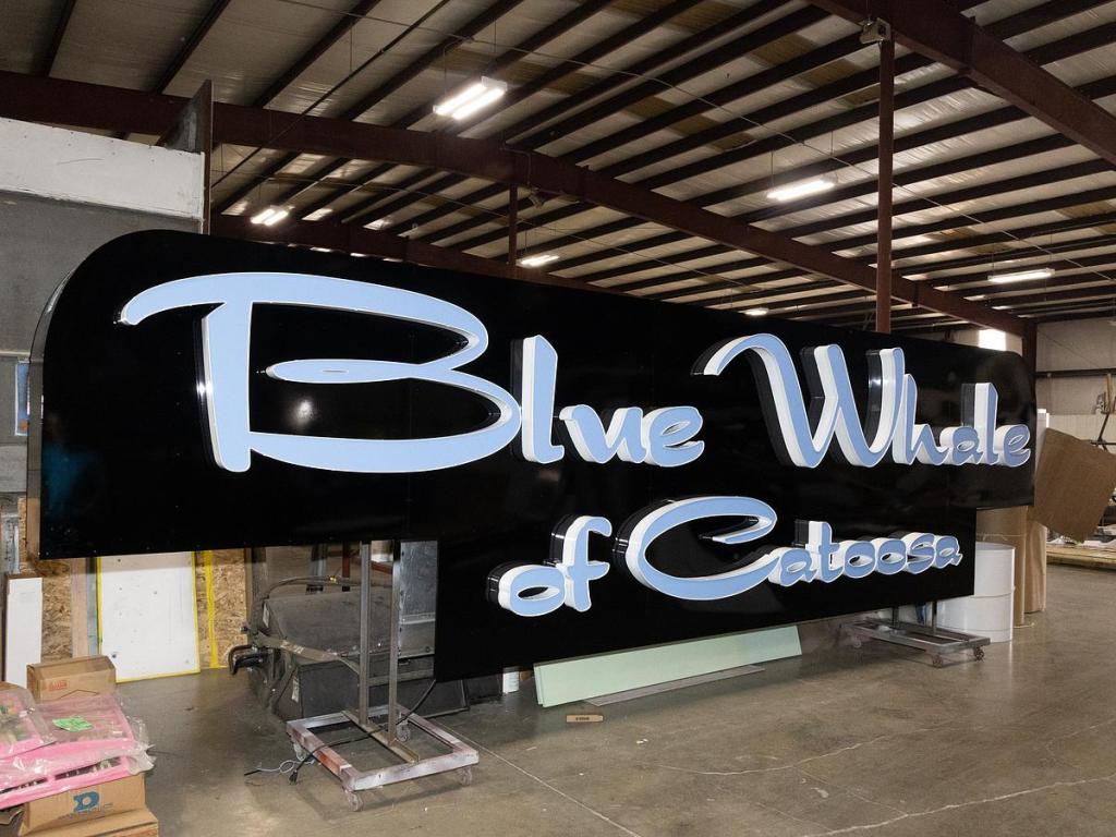 The Blue Whale of Catoosa is adding a new visitor's center featuring a new Claude Neon Federal sign to be on display at the Route 66 stop. 