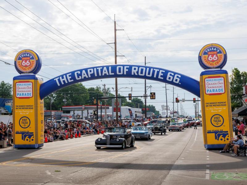 Tulsa’s Route 66 Capital Cruise smashes Guinness classic car record