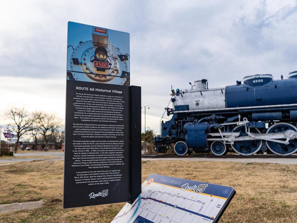 The Route 66 Historical Village in west Tulsa will host its own centennial pre-cruise bash May 29, 2026.