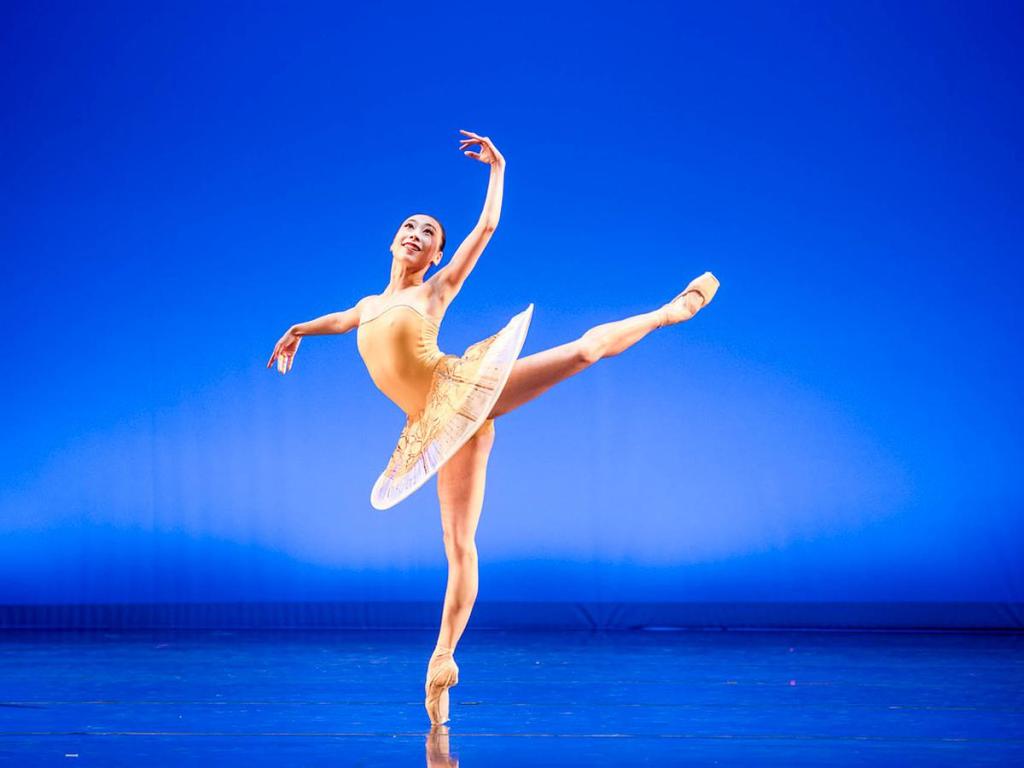 Aina Oki in Tulsa Ballet's performance of “Classical Symphony.”