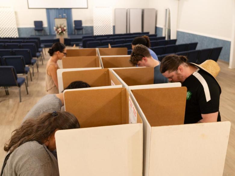 Tulsans vote in the primary elections inside Midtown Church of Christ, 2901 S. Yale Ave., on June 16, 2026.