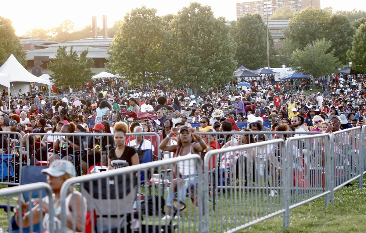 Crowds attend Juneteenth in Tulsa.