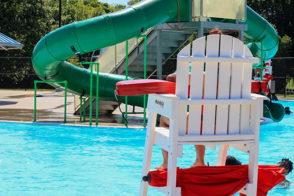 A lifeguard watches over swimmers at the at the Lacy Park Municipal Pool on Wednesday June 17, 2026.