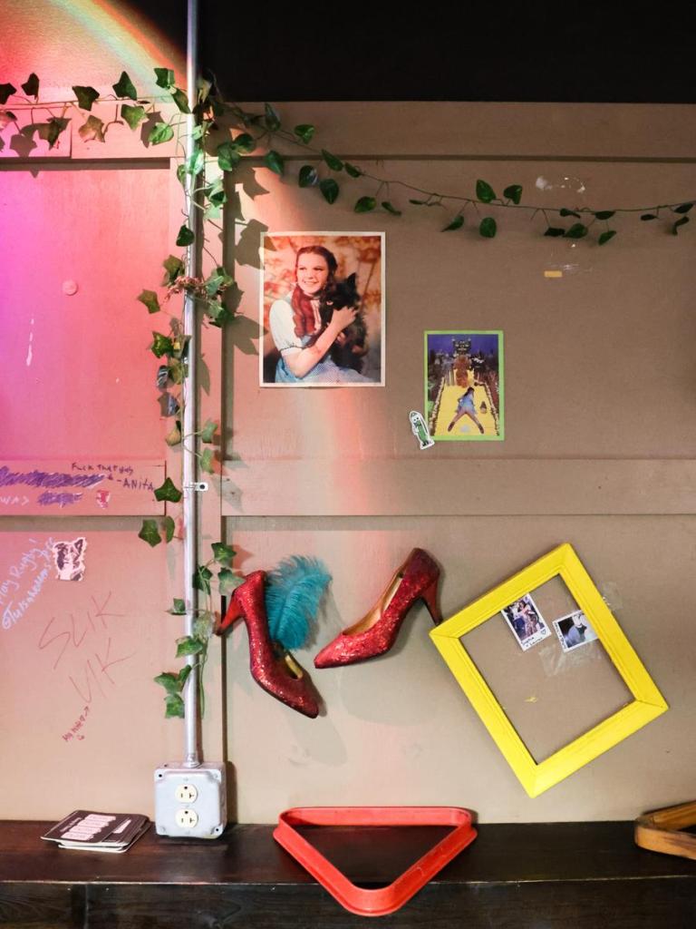 This pair of ruby red slippers has been on display in YBR Pub as long as anyone can remember. 