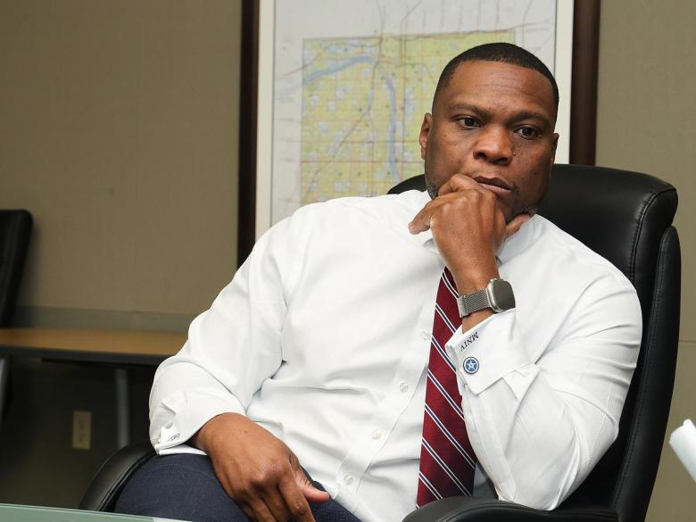 Tulsa Mayor Monroe Nichols inside City Hall on  Dec. 16, 2025.