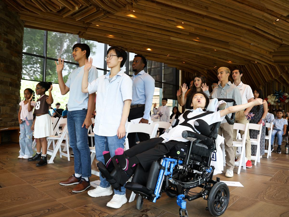 Tulsa kids celebrate becoming U.S. citizens at Gathering Place ceremony