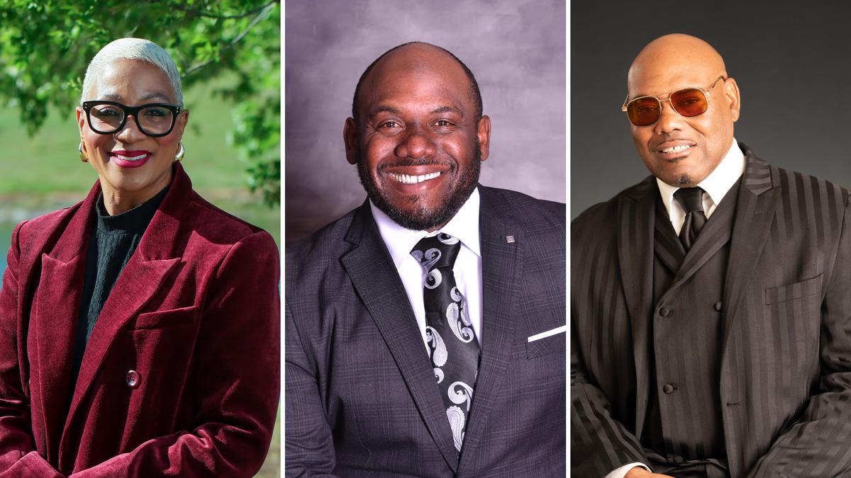 From left to right: Corinice Wilson, Reggie Williams Jr. and Mareo Johnson are running for Tulsa City Council District 1. Vanessa Hall-Harper is the incumbent.