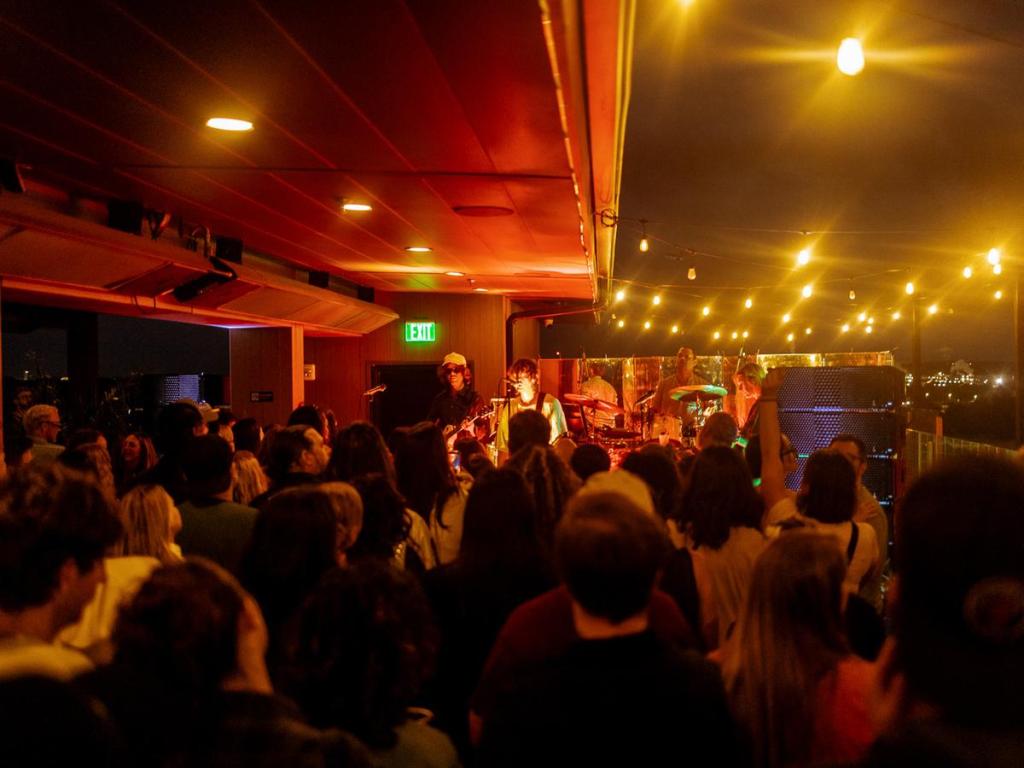 BRONCHO performs at Brut Hotel's rooftop bar Soma on June 18, 2026. 