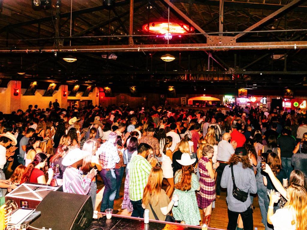 A full house of dancers at Tulsey Town Two-Step at Cain's Ballroom on July 24, 2026. 
