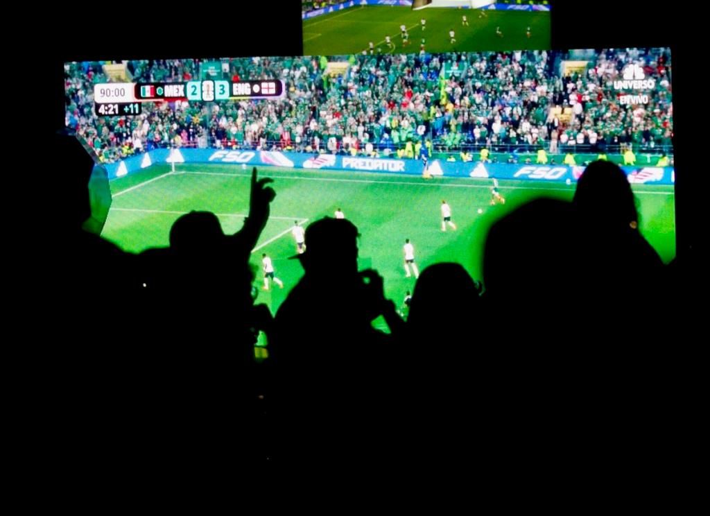  Mexico soccer fans watch Mexico-England play in the FIFA World Cup in Tulsa on Sunday, July 5, 2026.