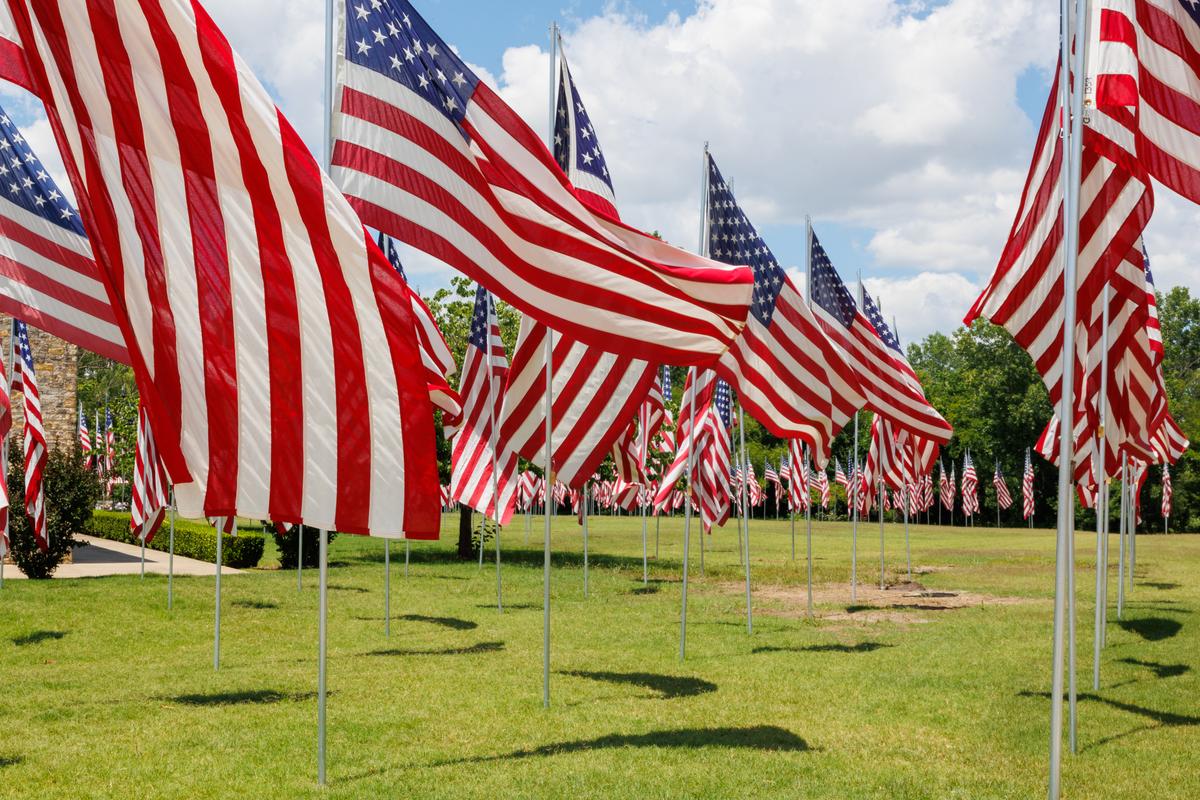 Cadets raised 4,460 casket flags of veterans donated in years past from area public school JROTC programs, family members, and Floral Haven staff at Floral Haven Cemetery in preparation for Memorial Day weekend.