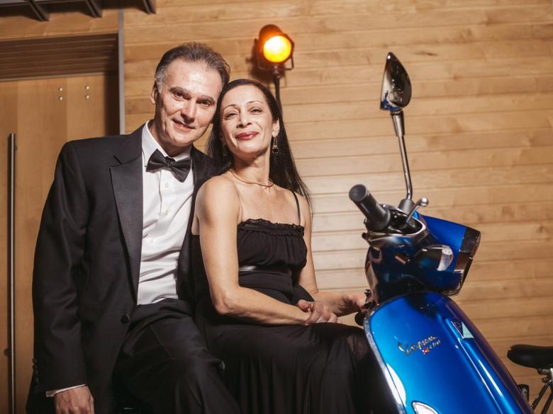 Marcello Angelini with his wife, Daniela Buson, who served as assistant artistic director.