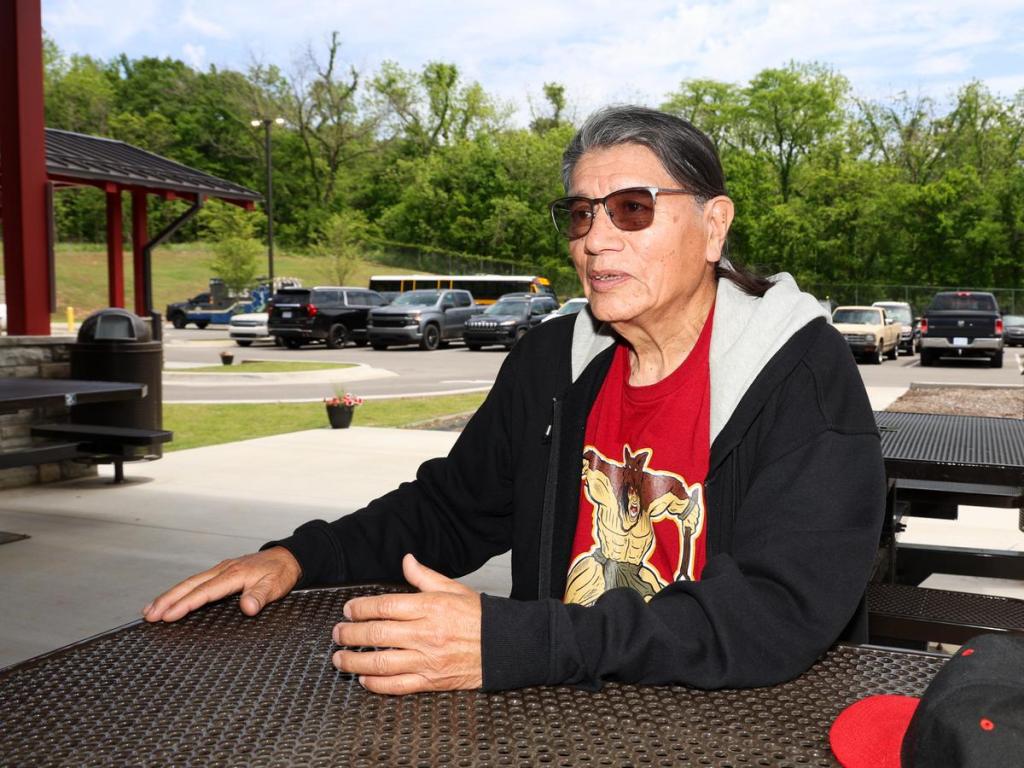 Bud Andrew Squirrel is a first language Cherokee speaker.