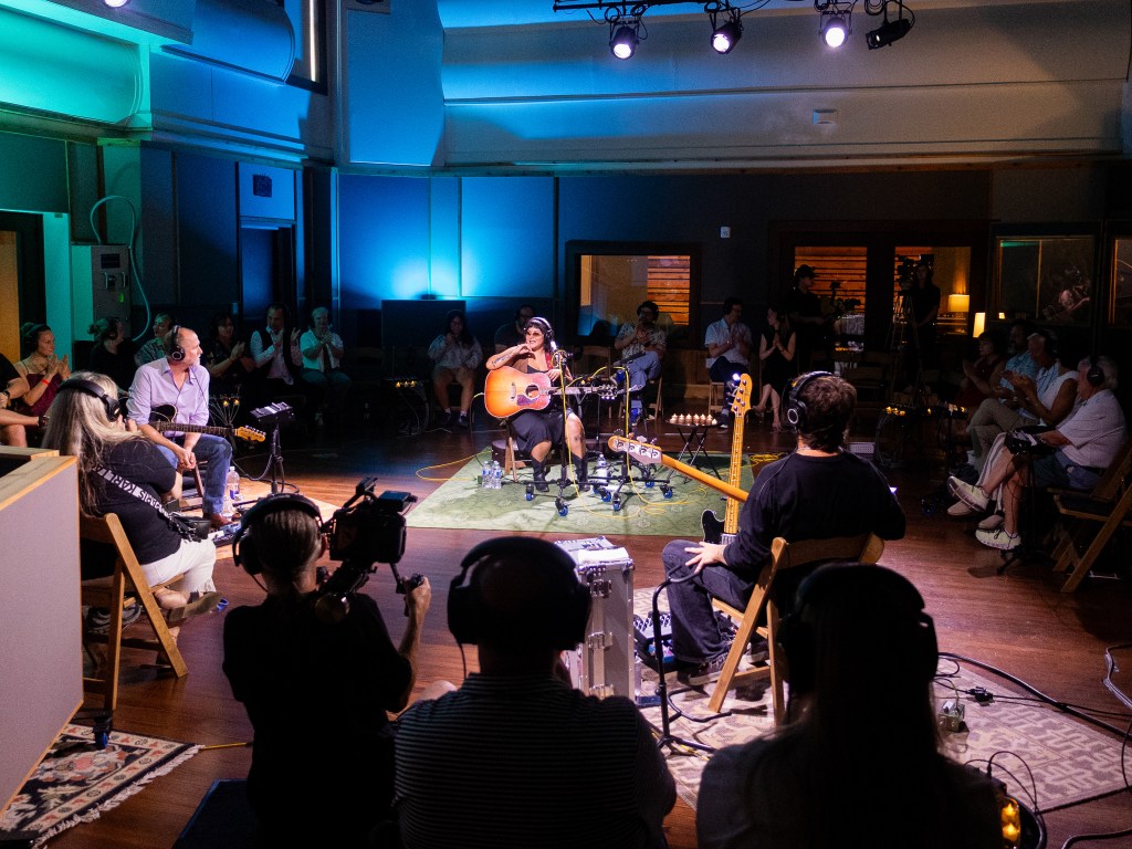 Kalyn Fay in front of audience