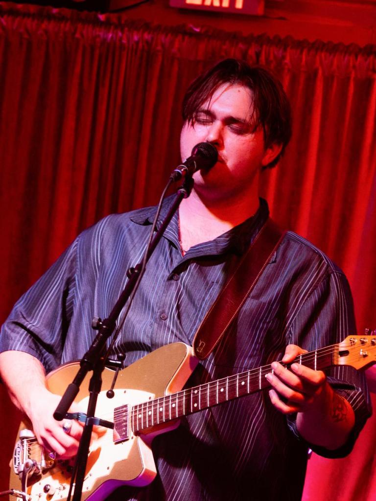  Tyler Sexton performs inside Thelma's Peach on July 10, 2026. 