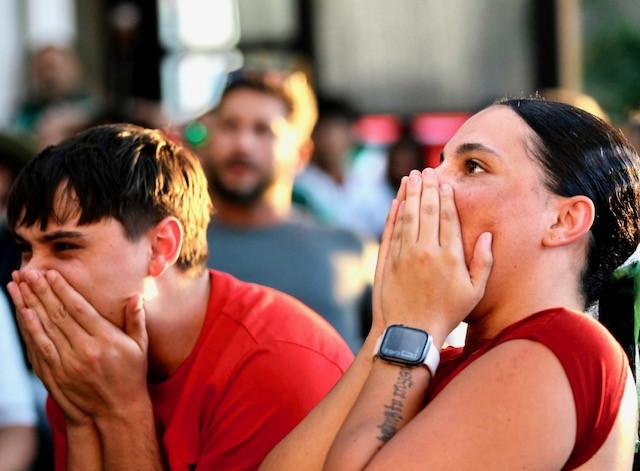  Mexico soccer fans watch Mexico-England play in the FIFA World Cup in Tulsa on Sunday, July 5, 2026.