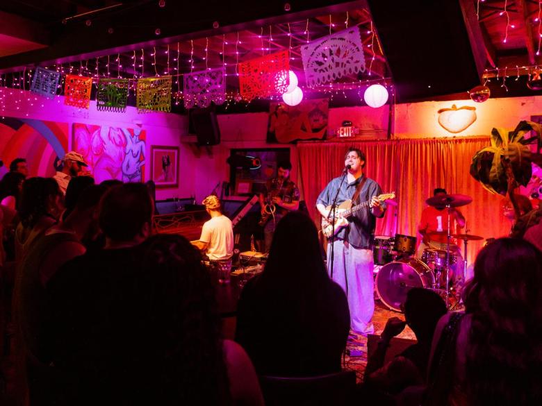 Tyler Sexton performs inside Thelma's Peach on July 10, 2026.