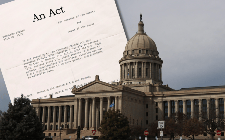 Human Coalition, an out-of-state anti-abortion group, successfully lobbied to change Oklahoma law after it was rejected for public funding from a program that encourages women to keep their unplanned pregnancies.