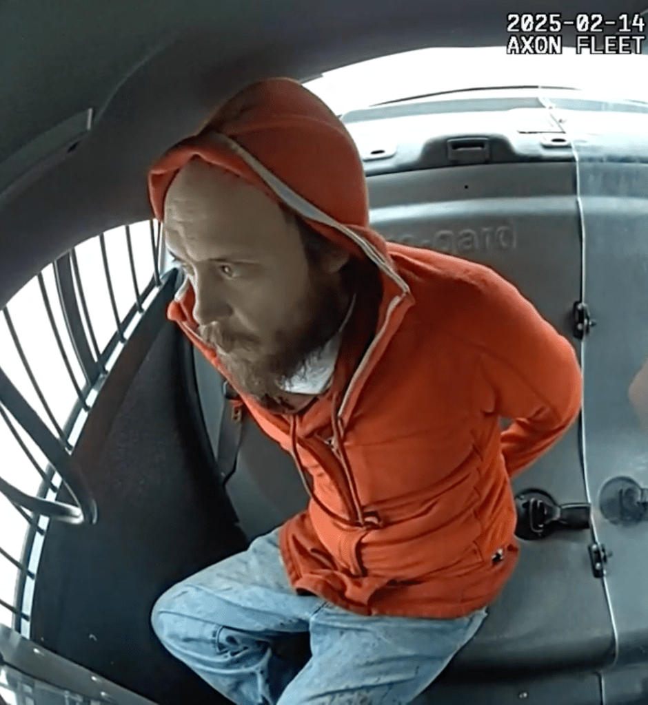 Brian Bonner is driven to jail in February 2025.