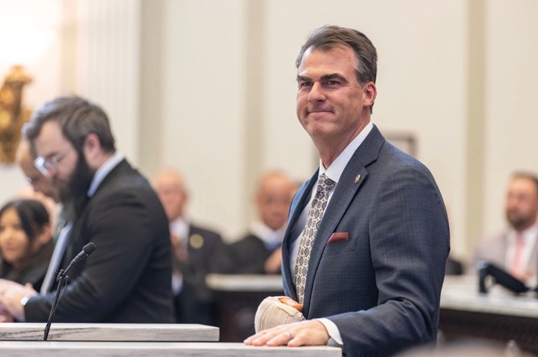 Oklahoma Gov. Kevin Stitt during the 2026 State of the State address.