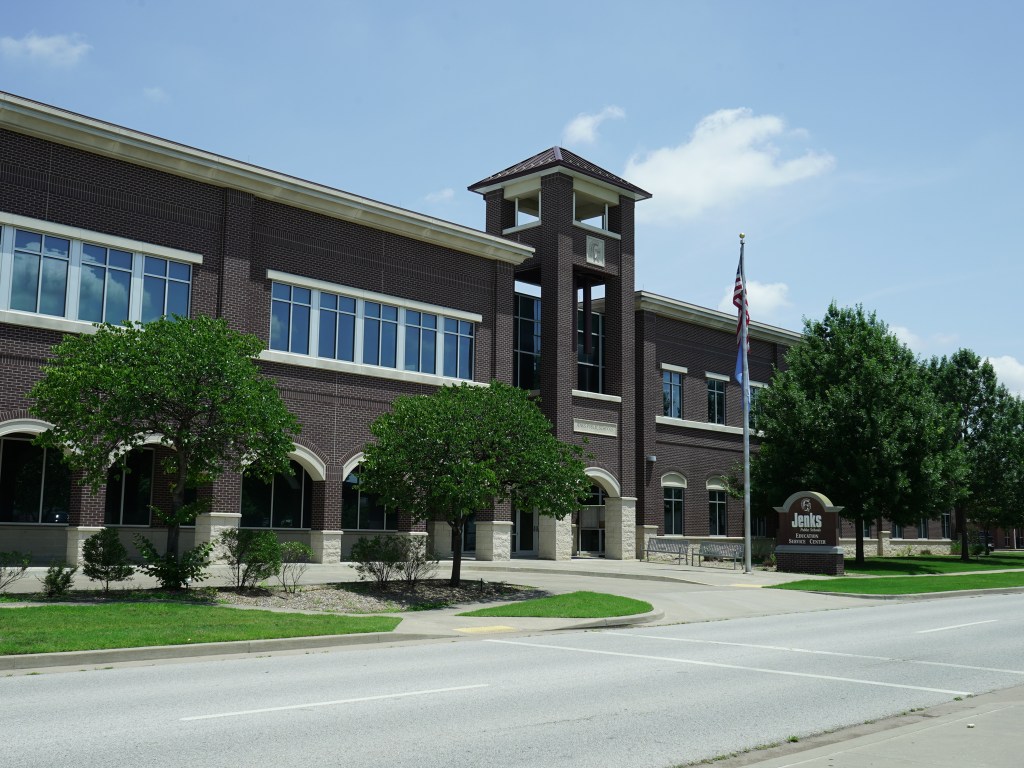 Jenks High School is pictured June 16, 2025.
