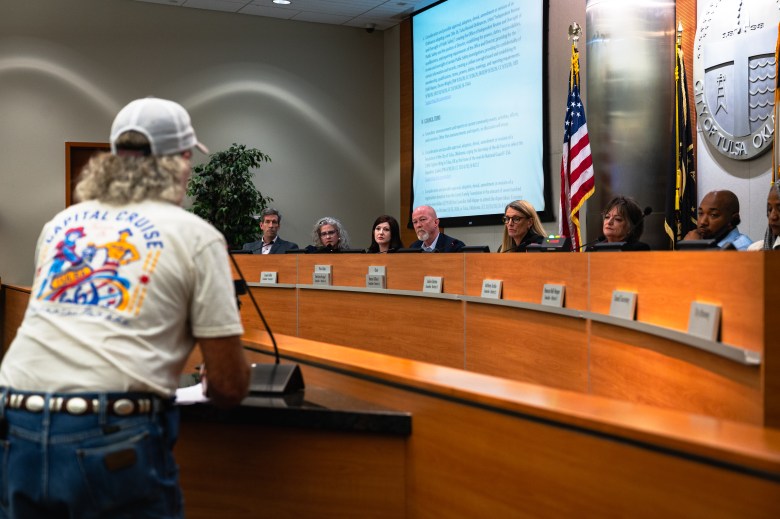 Jack Seawright speaks during an Oct. 14, 2026, Tulsa City Council meeting. The council voted 4-4 on an independent oversight office for public safety, killing the proposal.