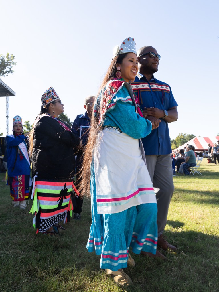 Tulsa Mayor Monroe Nichols takes part in a dance during Tulsa Native American Day on Oct. 12, 2026.