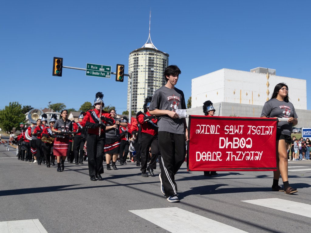 A scene from the 10th annual Tulsa Native American Day Parade in the SoBo District on Oct. 12, 2026.