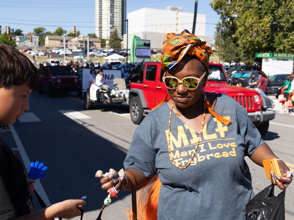 A scene from the 10th annual Tulsa Native American Day Parade in the SOBO District on Oct. 12, 2026.